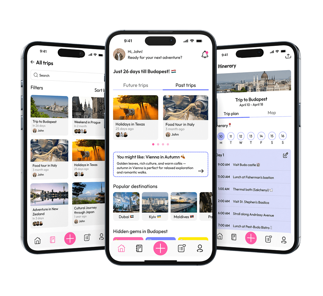 Travel App Mockup