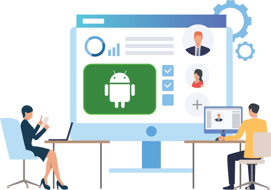 Android App Developer Illustration